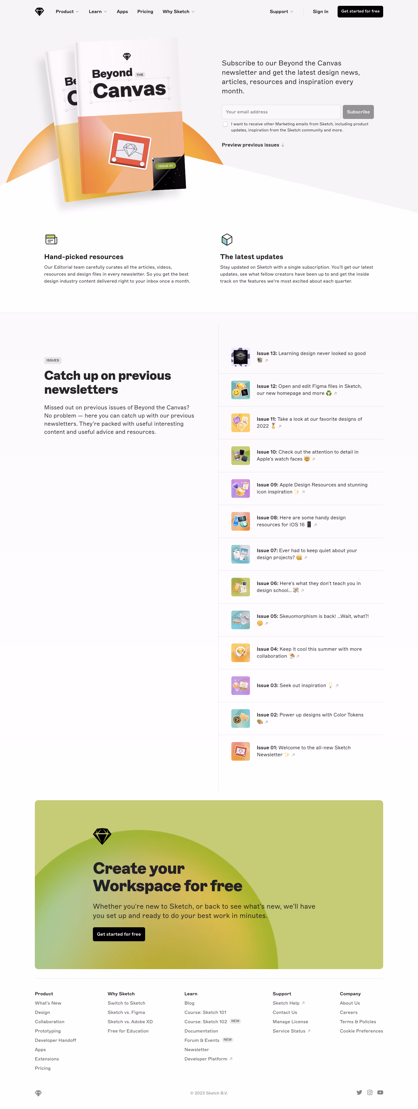 Sketch Newsletter Page