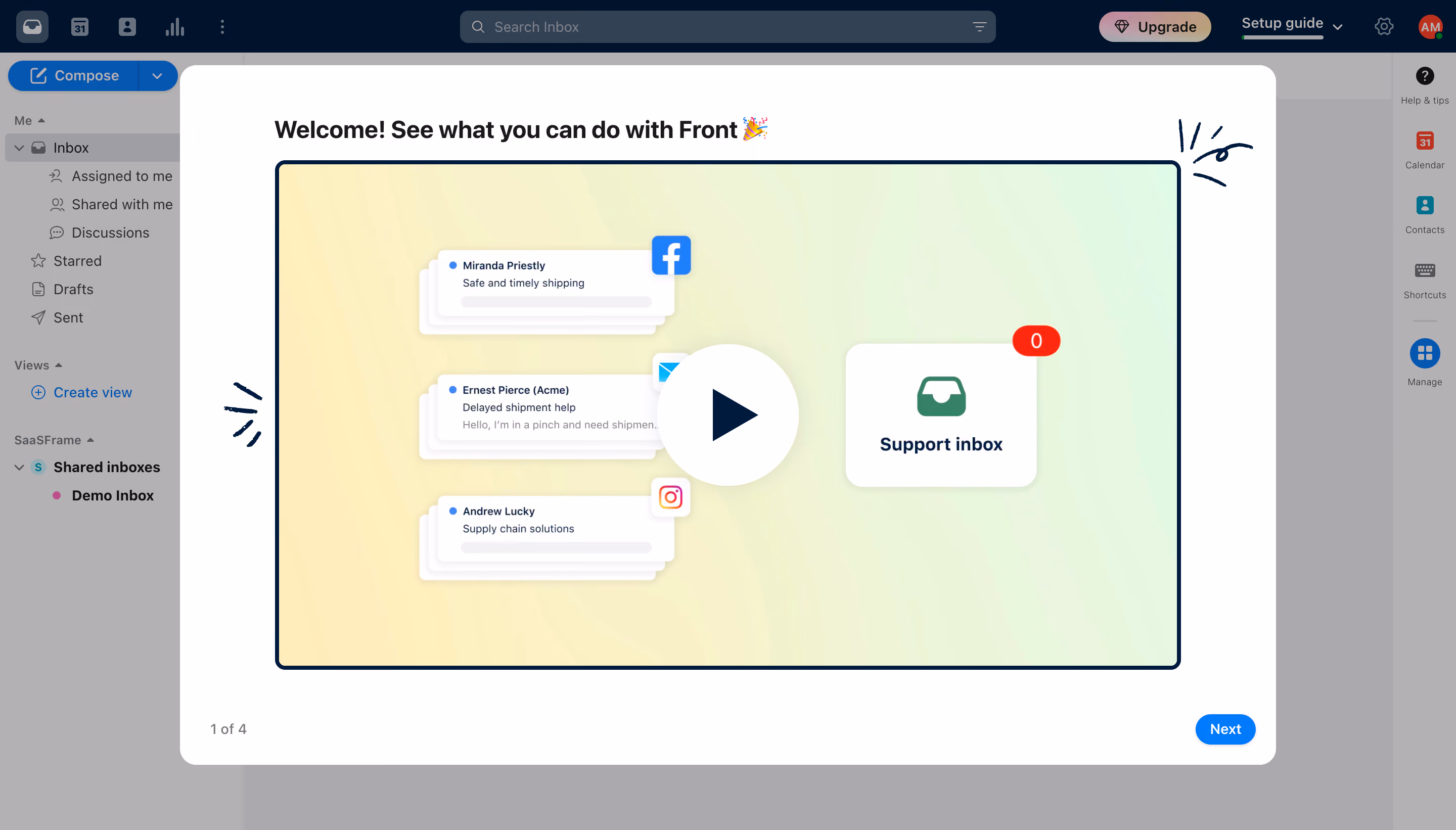 Front User Onboarding