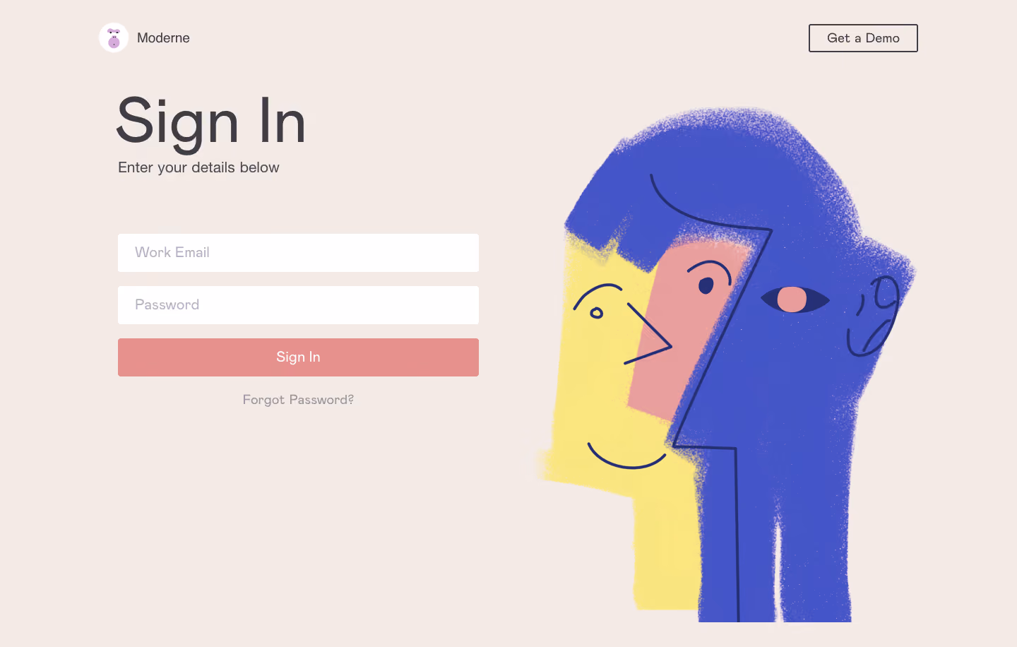 Moderne Login