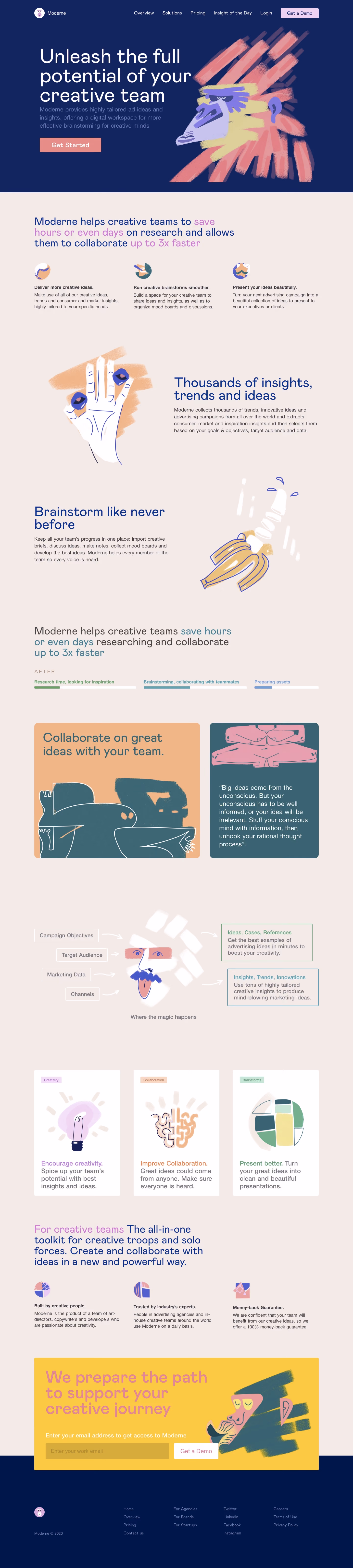 Moderne Landing Page