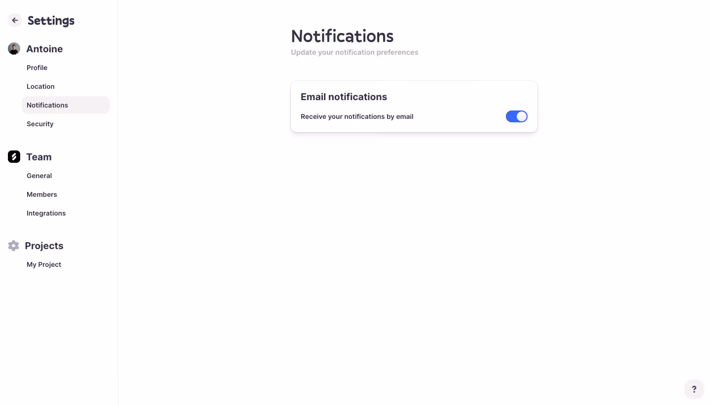 Logbook Notifications Settings