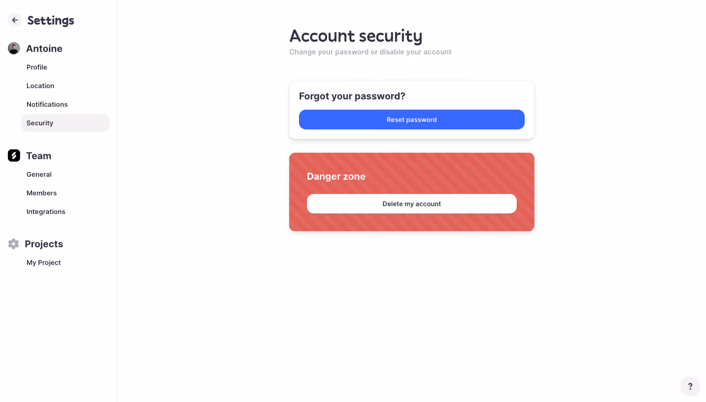 Logbook Security Settings