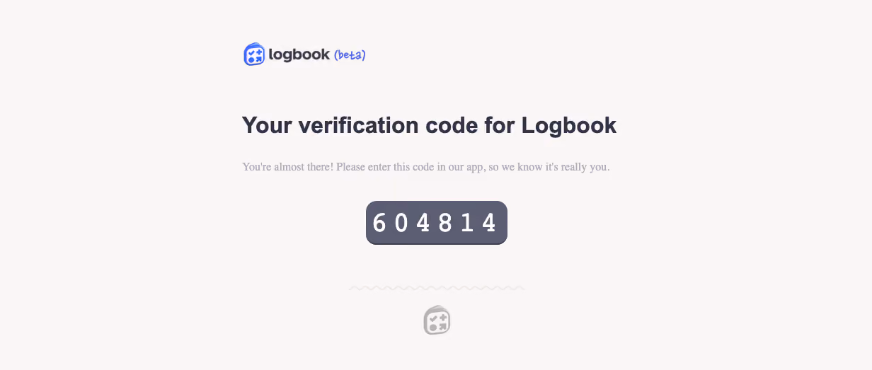 Logbook Verification Email