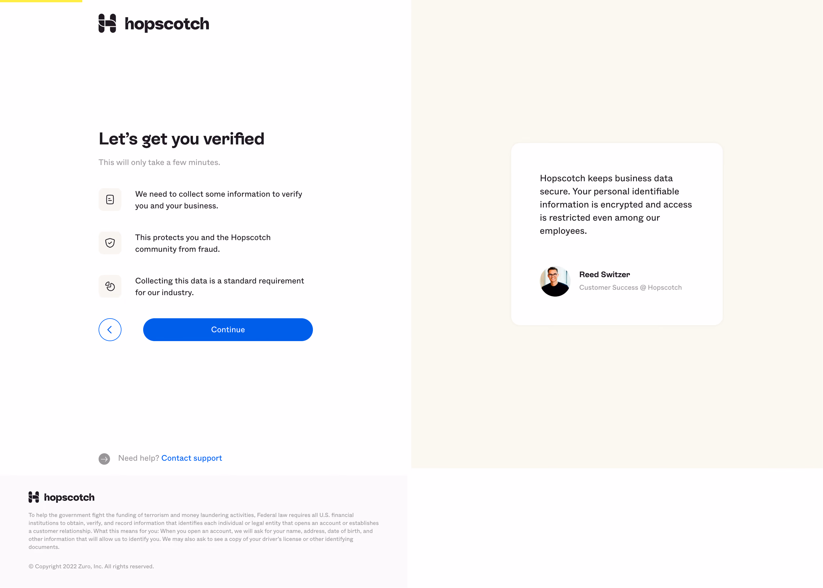 Hopscotch Account Setup