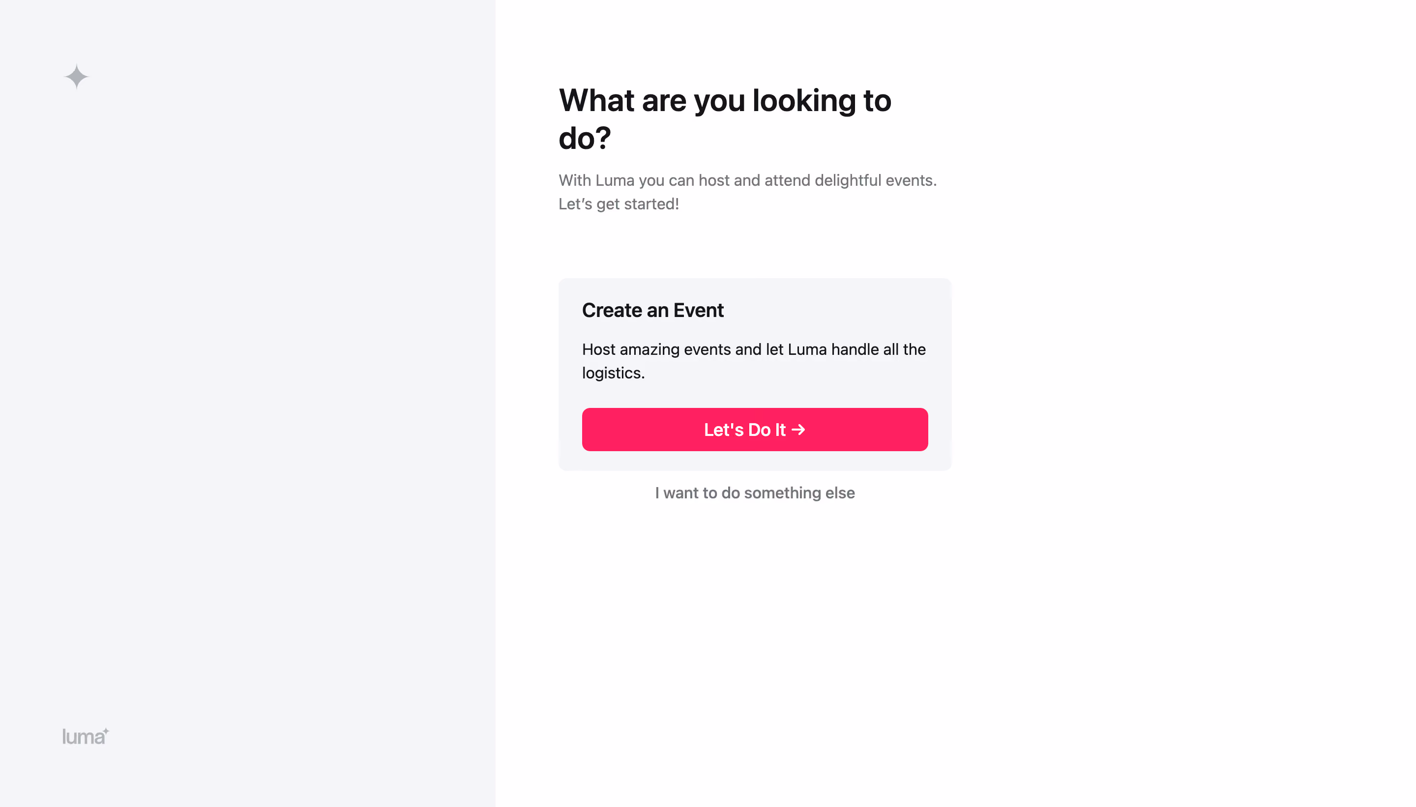 Luma User Onboarding