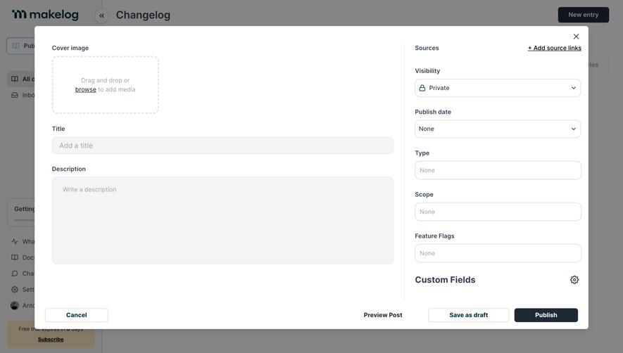 Makelog Create A Changelog Entry