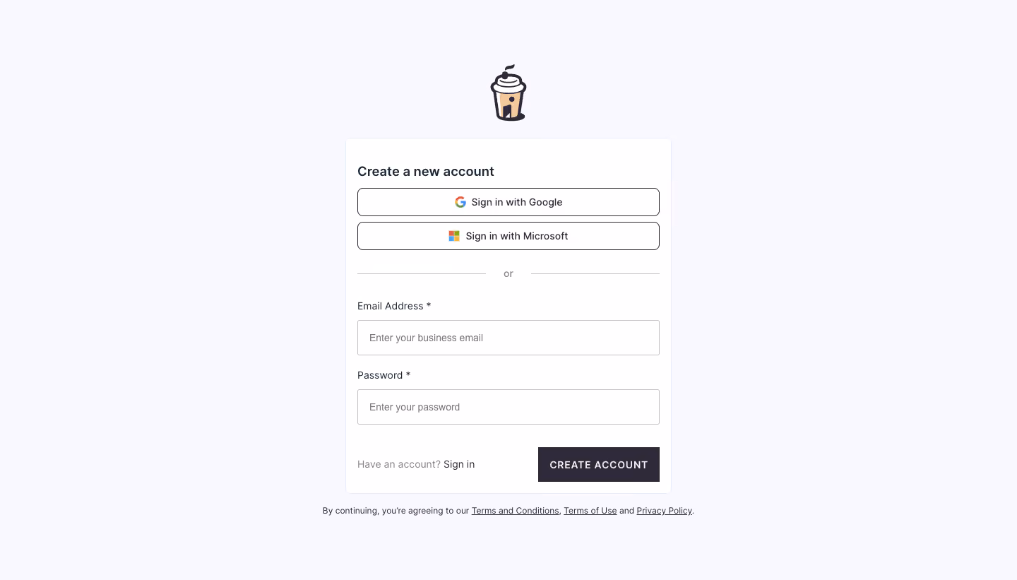 Café Signup