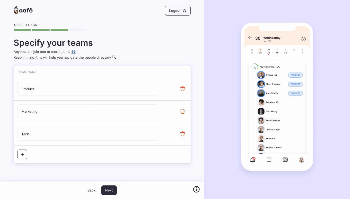 Café Teams Setup