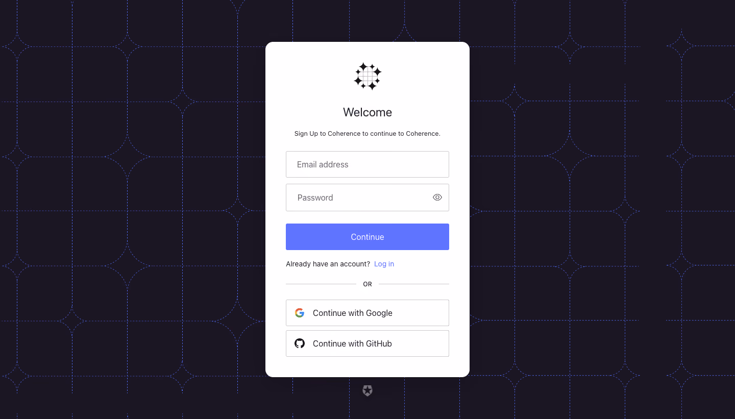 Coherence Signup