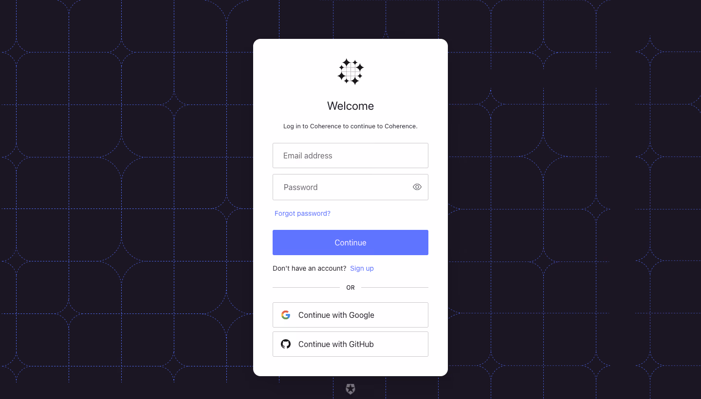 Coherence Login
