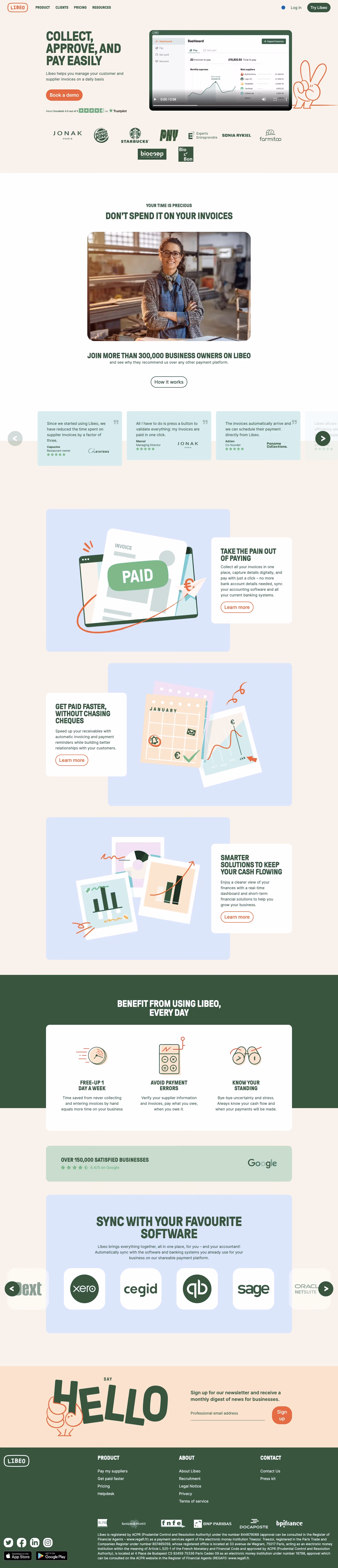 Libeo Landing Page