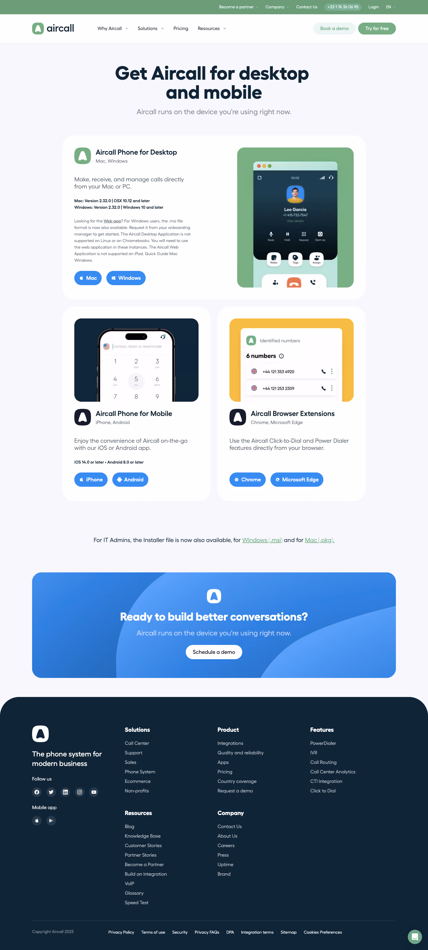 Aircall Download Page