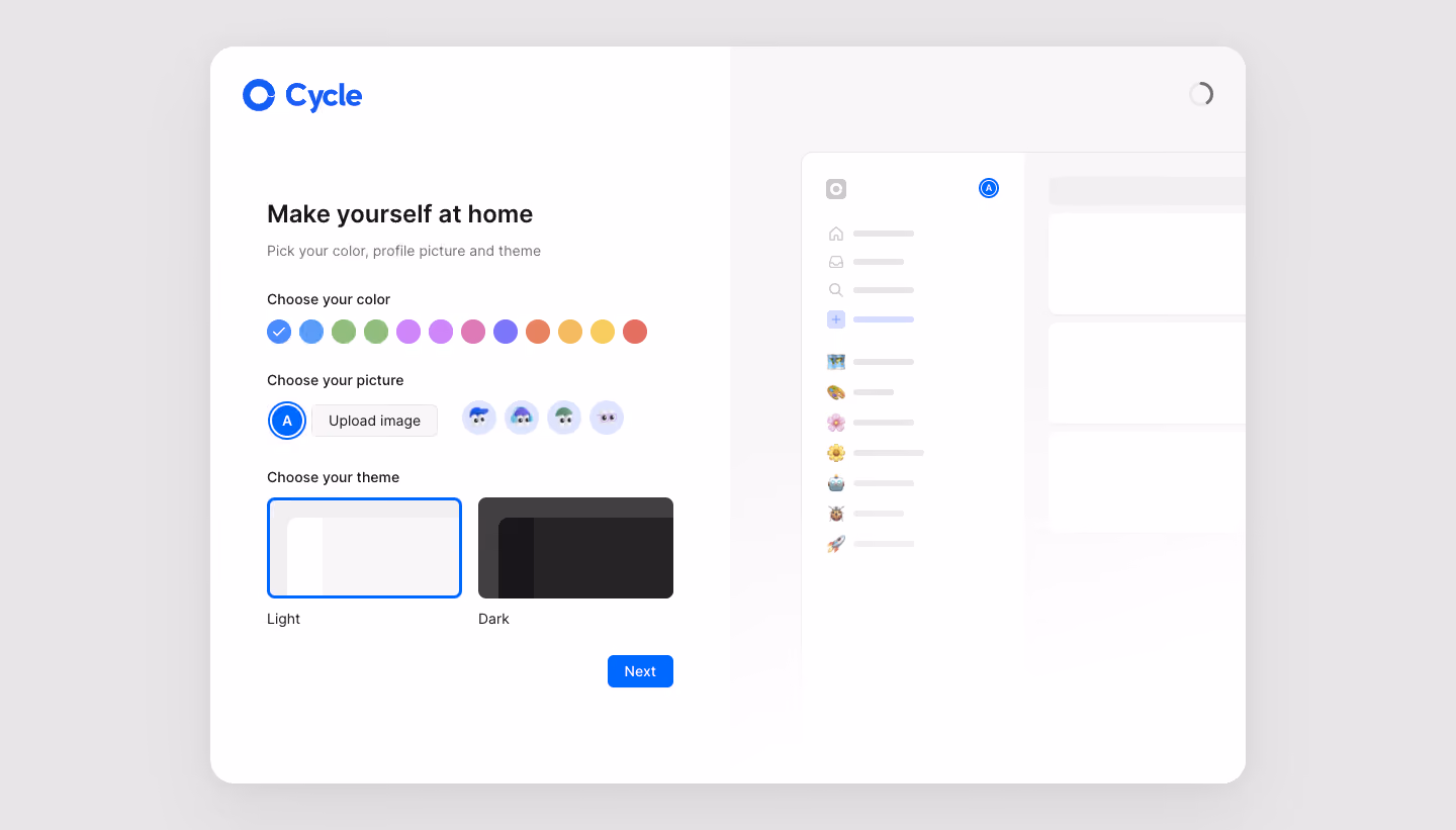 Cycle Account Setup