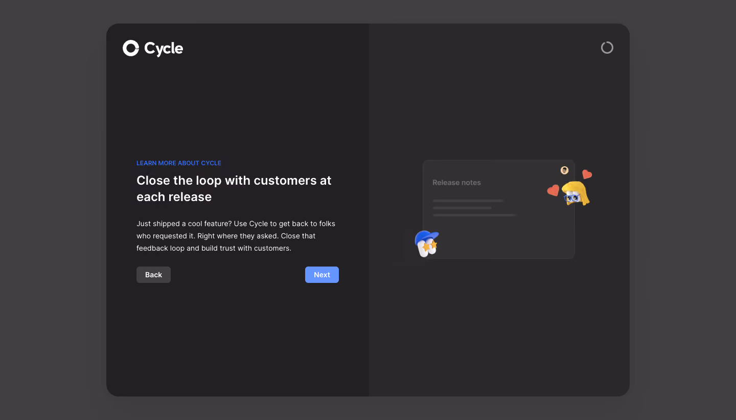 Cycle User Onboarding