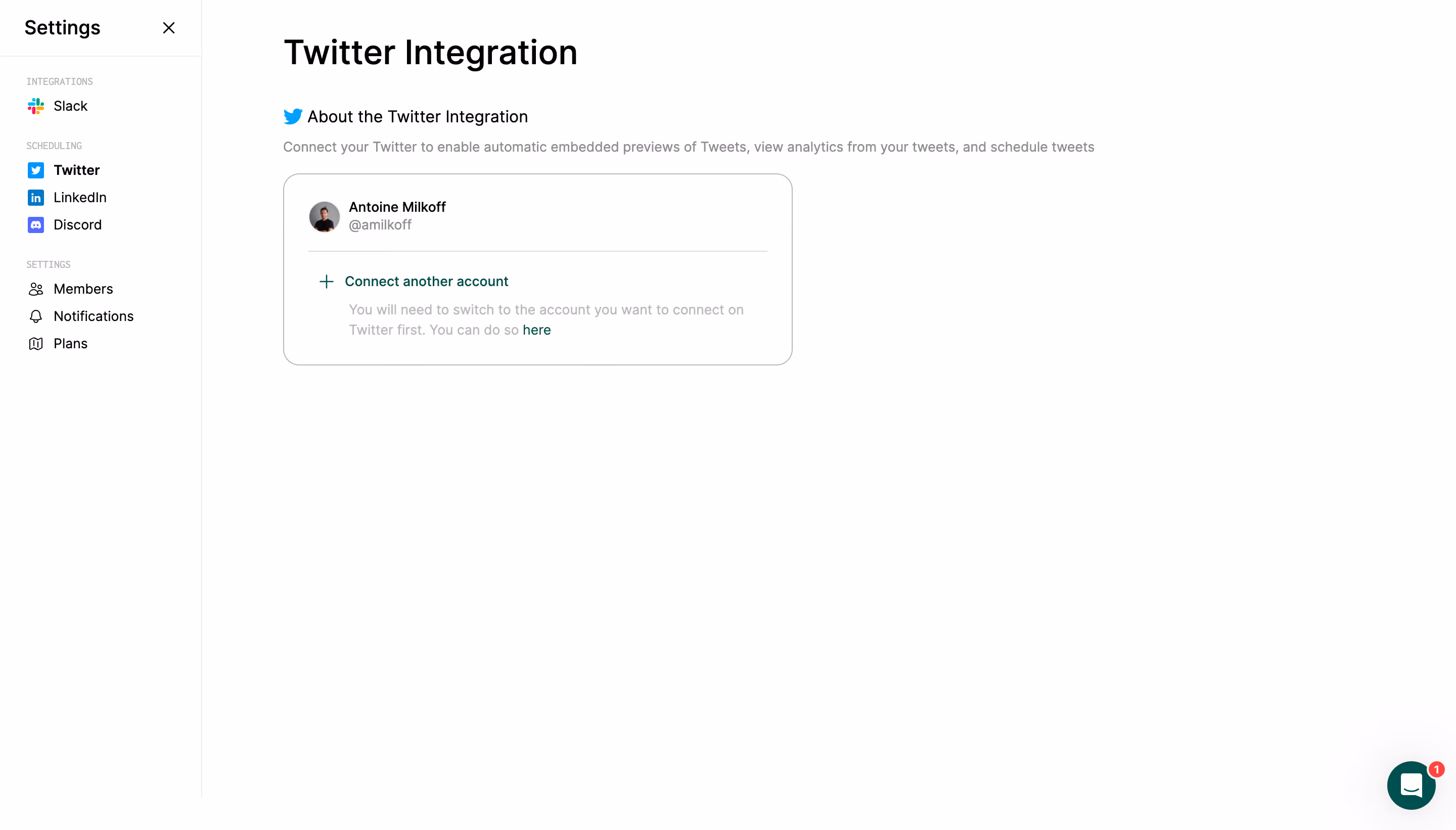 Assembly Twitter Account Connected