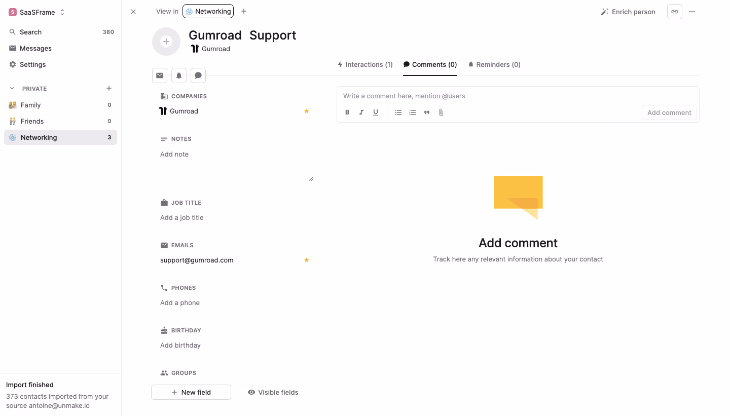 Folk Comments Empty State