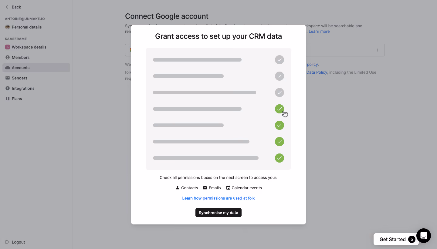 Folk Grant Access To Google Account