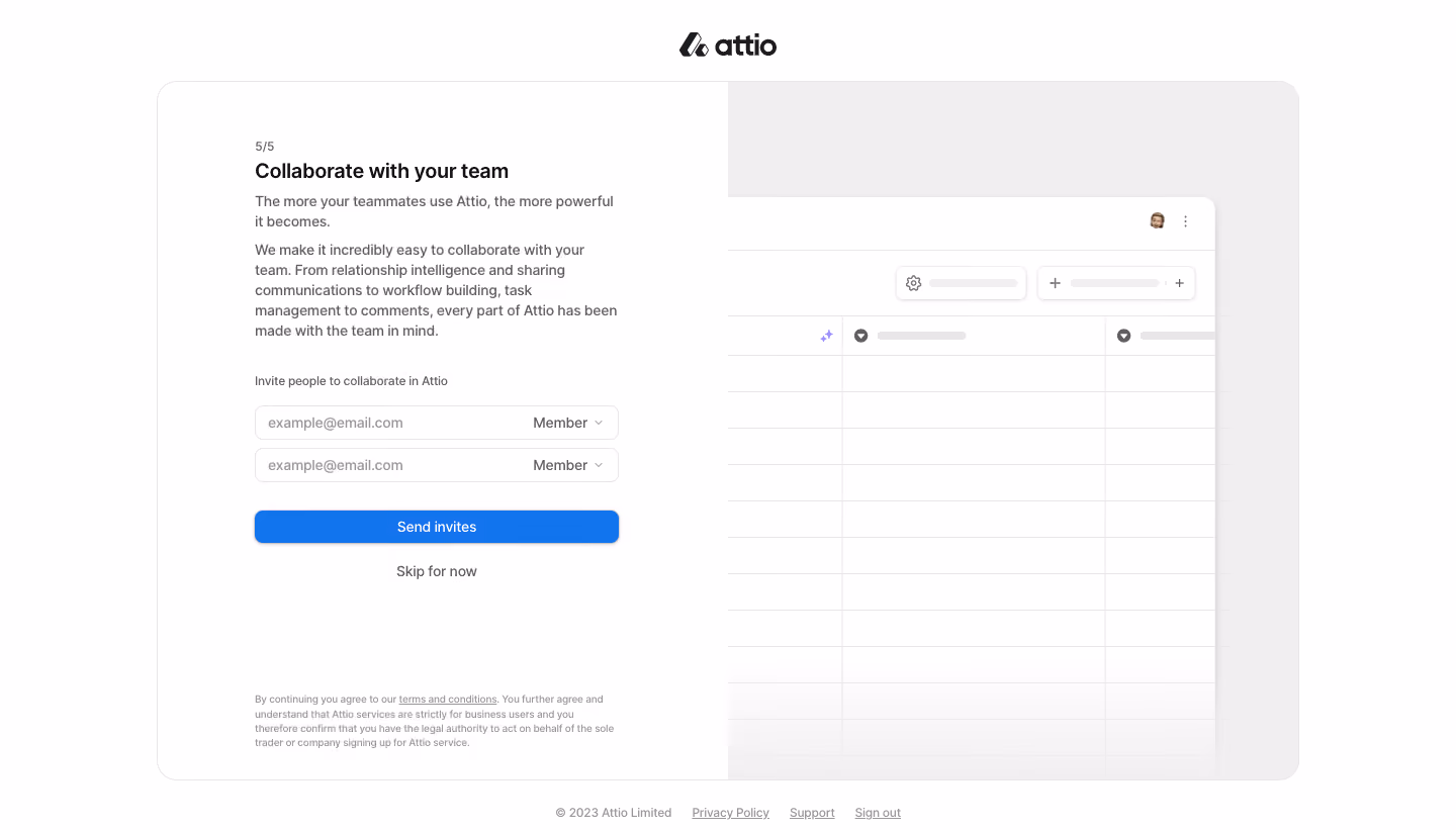 Attio Invite Team Members