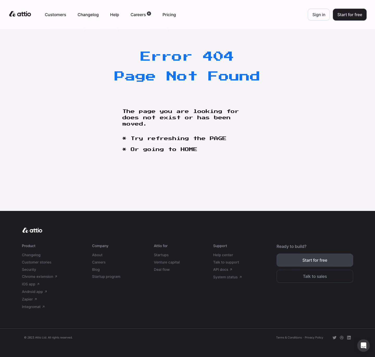 Attio 404 Page