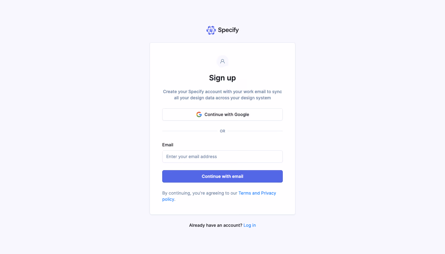 Specify Signup