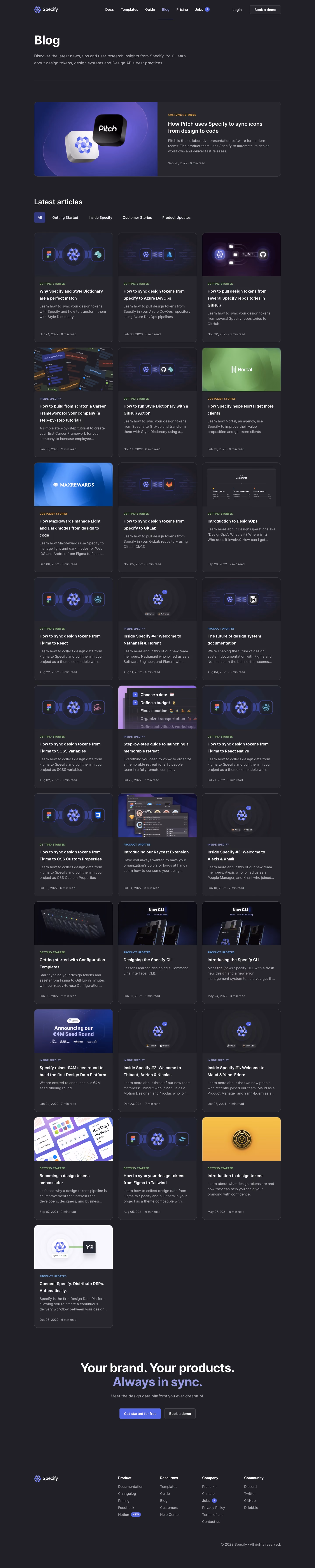 Specify Blog Feed