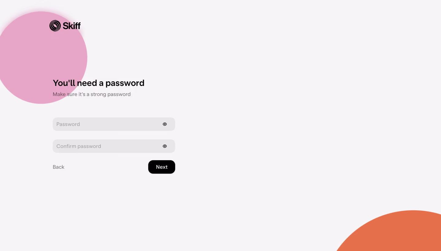 Skiff Account Setup