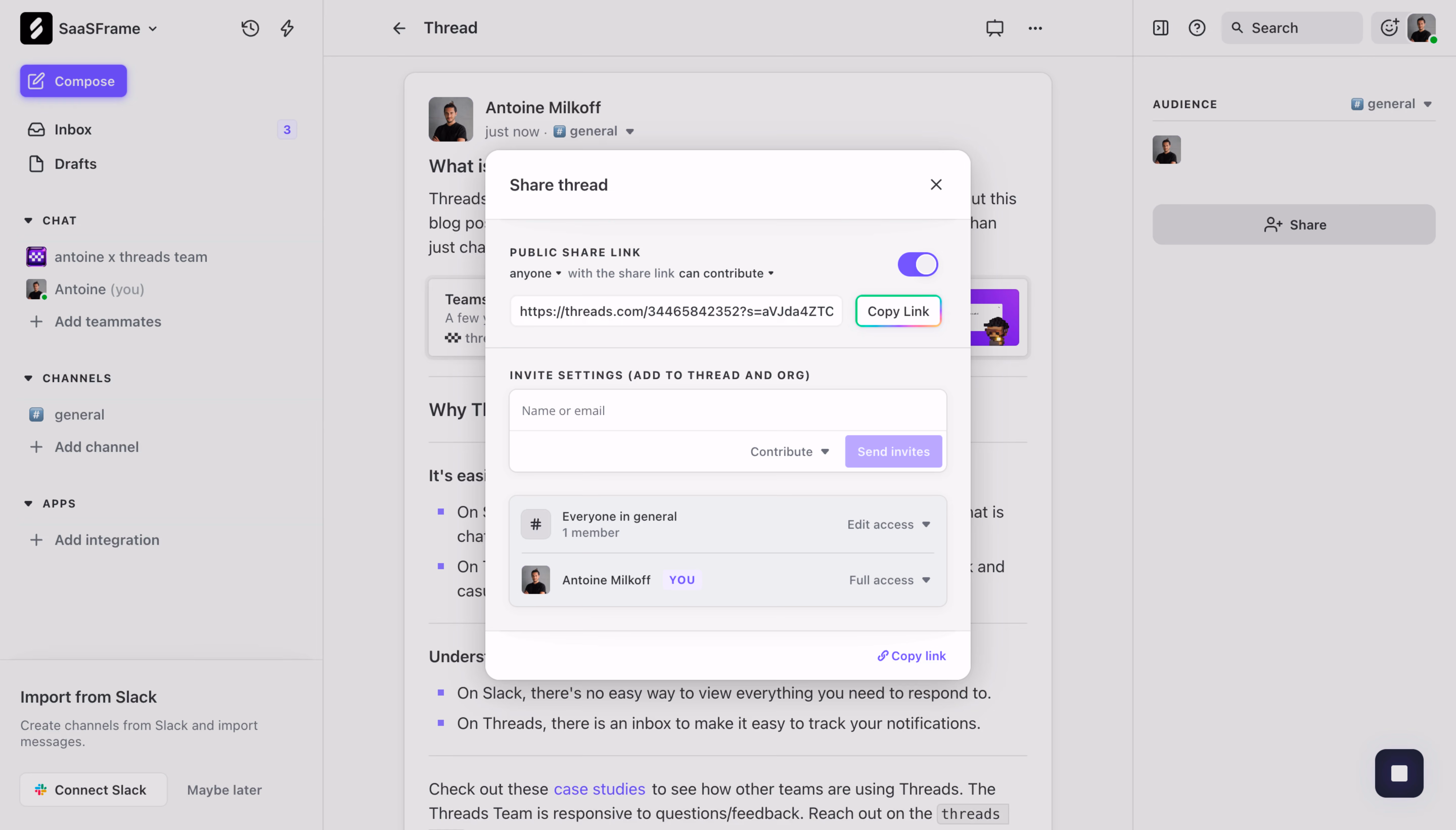 Threads Product Tour