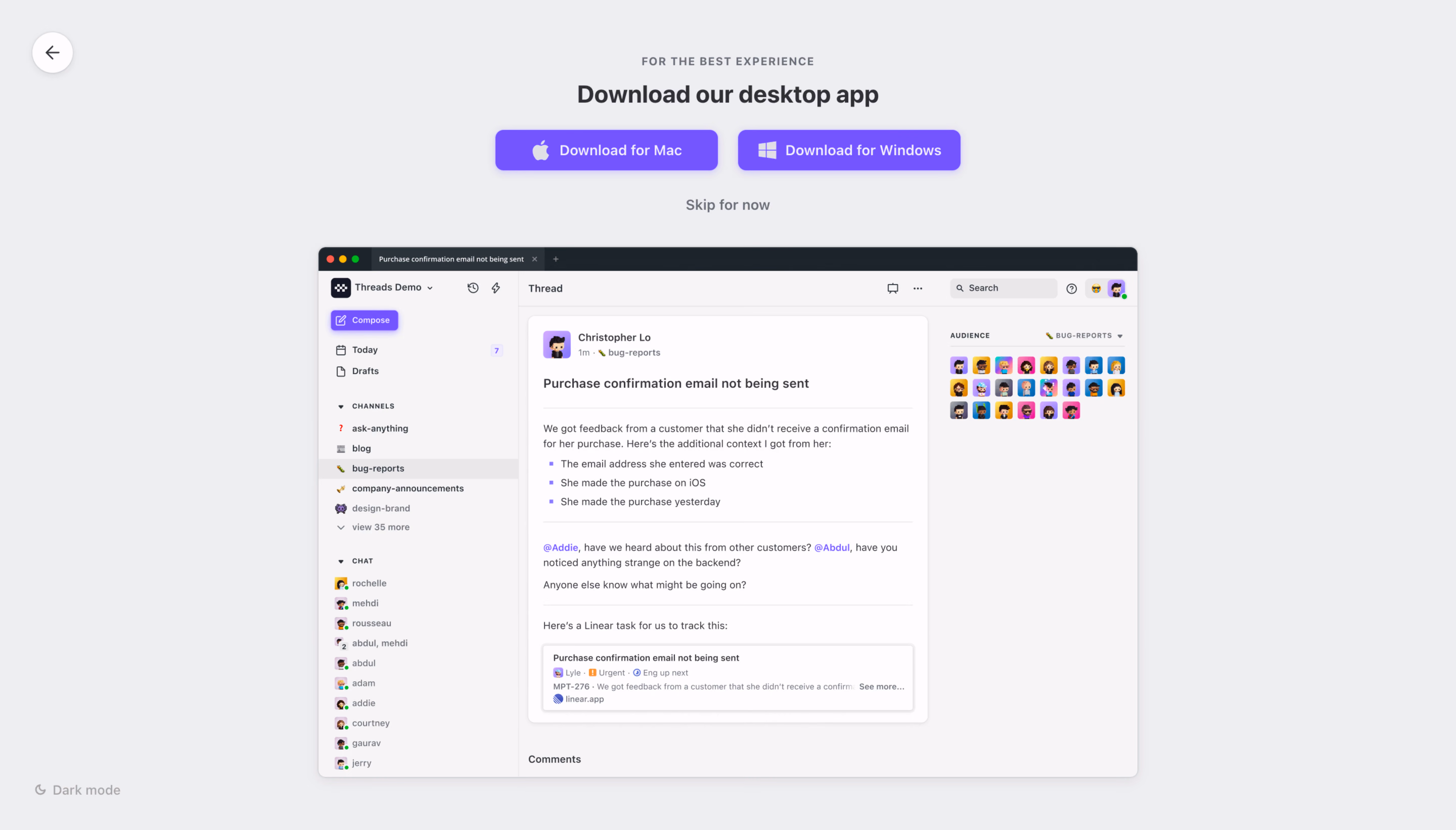 Threads User Onboarding