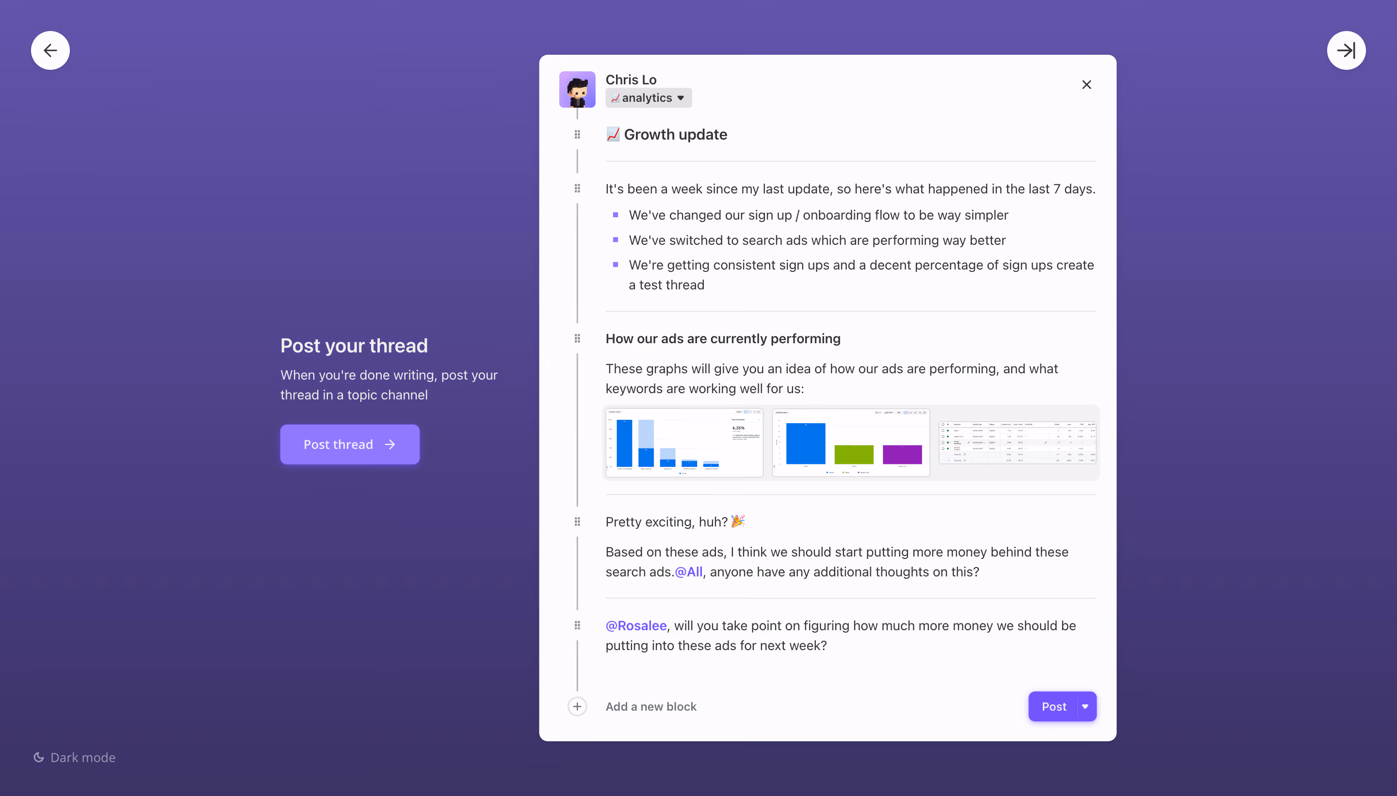 Threads Product Tour