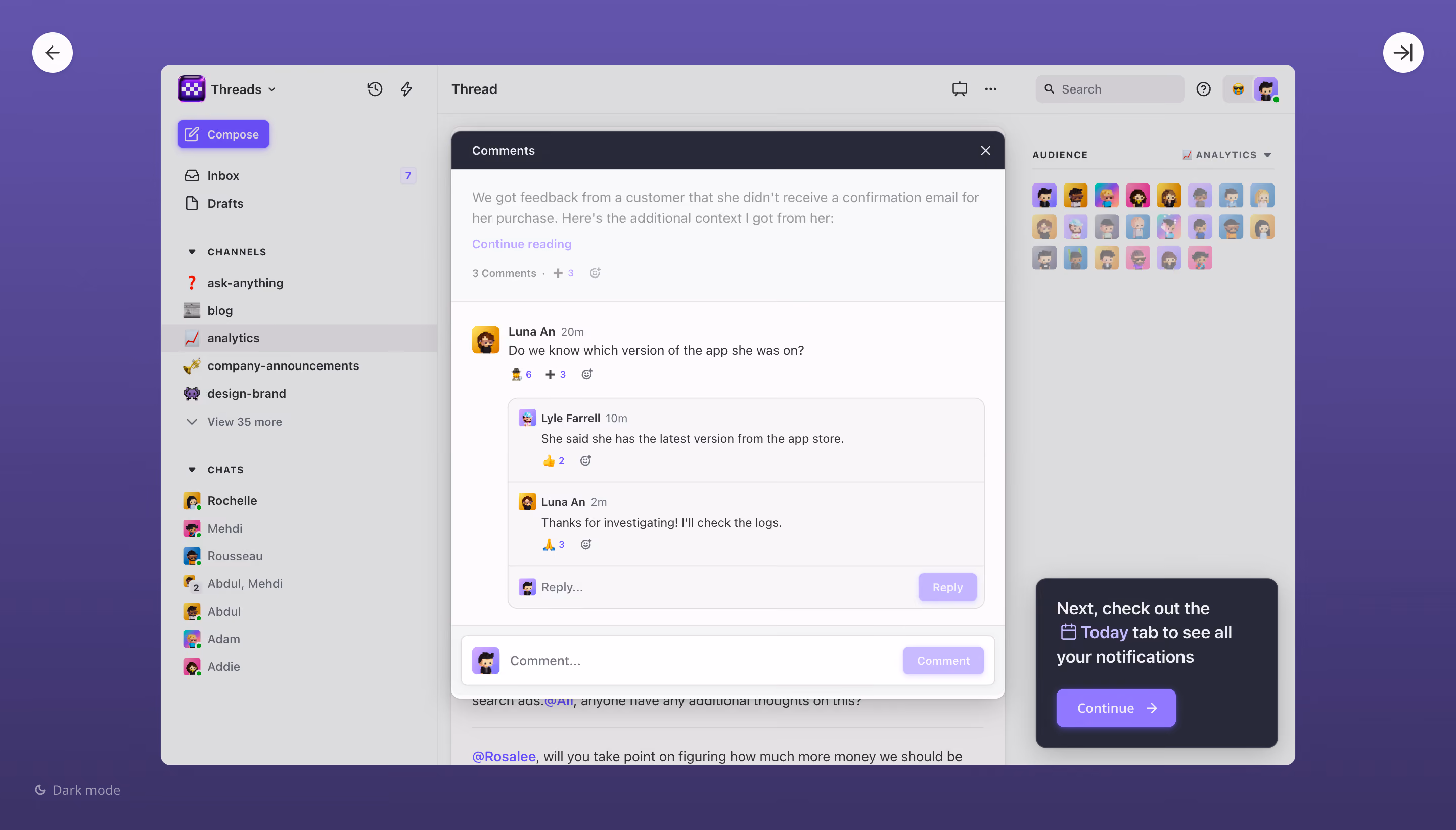 Threads Product Tour