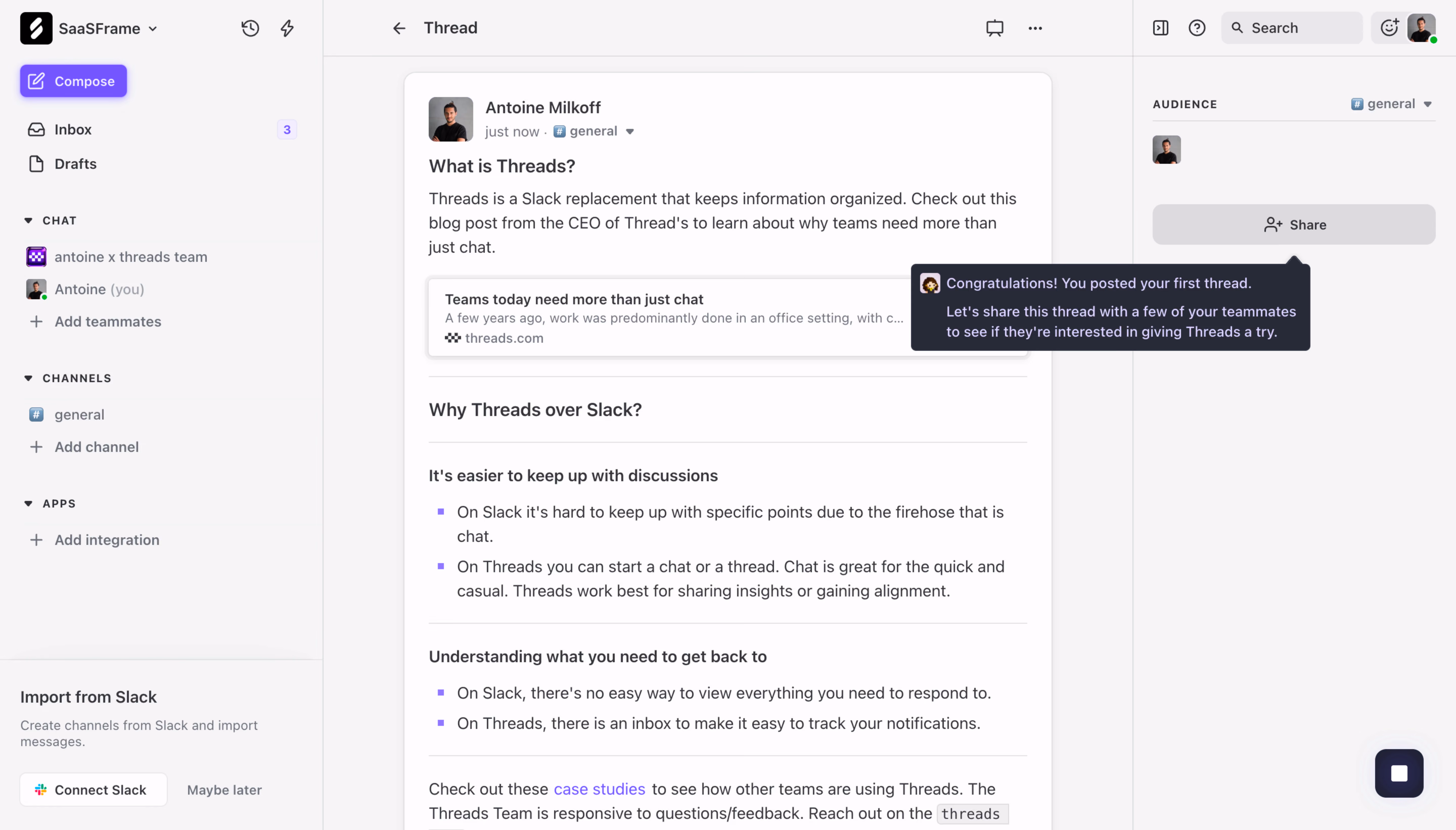 Threads Product Tour