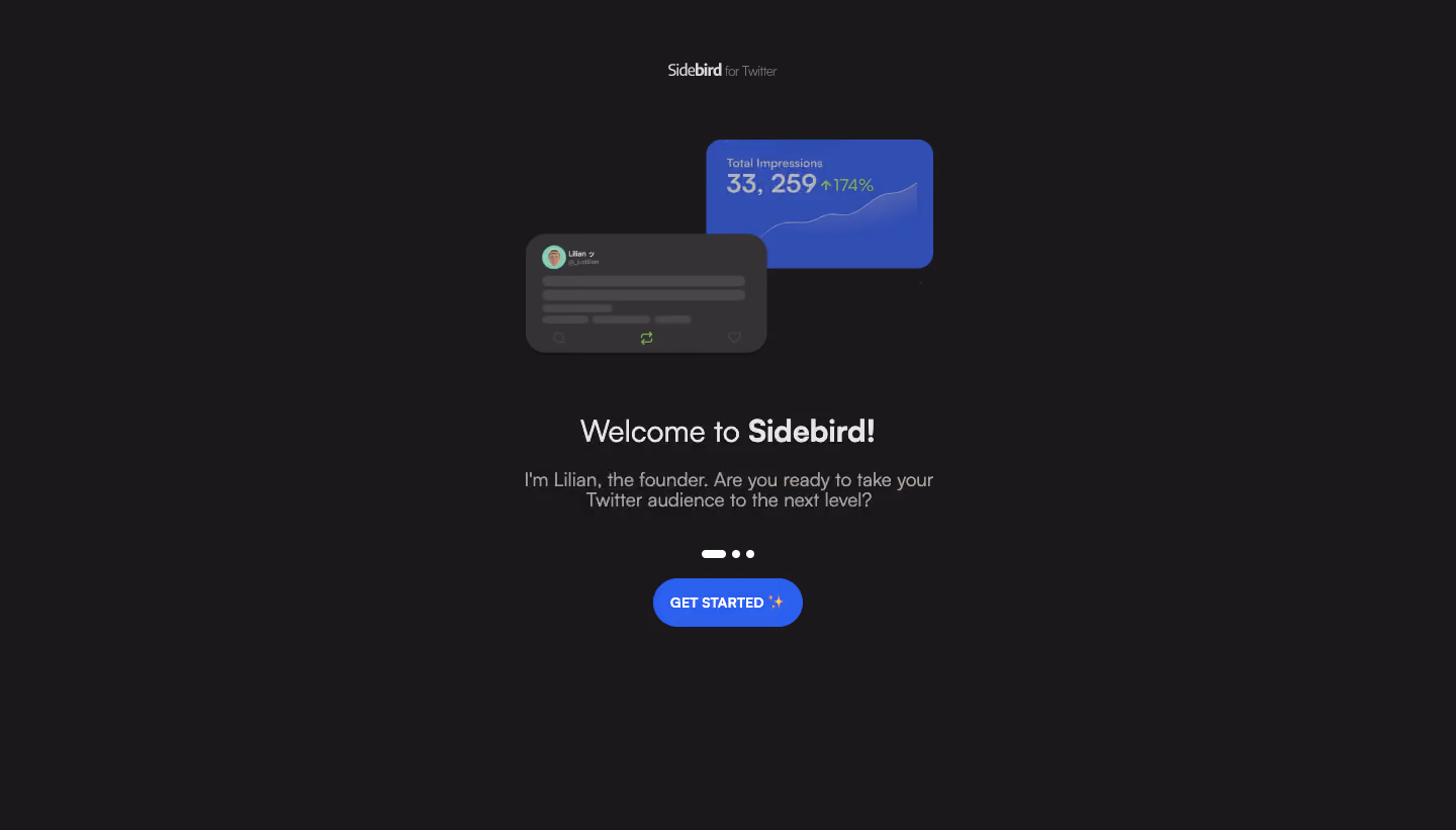 Sidebird User Onboarding