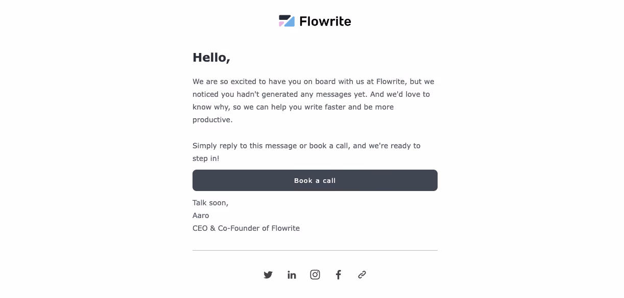 Flowrite Activation Emails