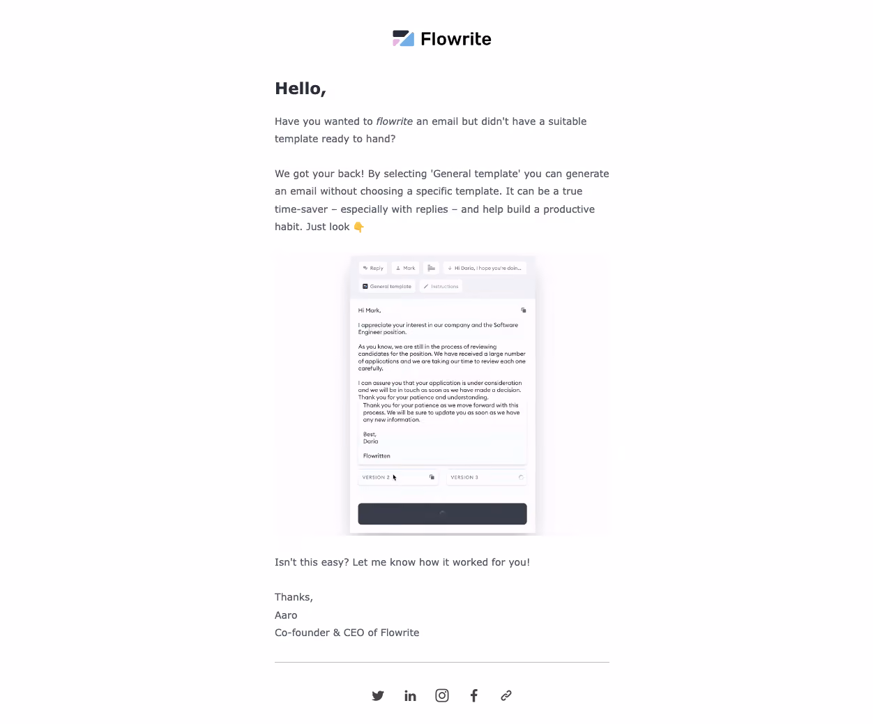 Flowrite Onboarding Email Flow
