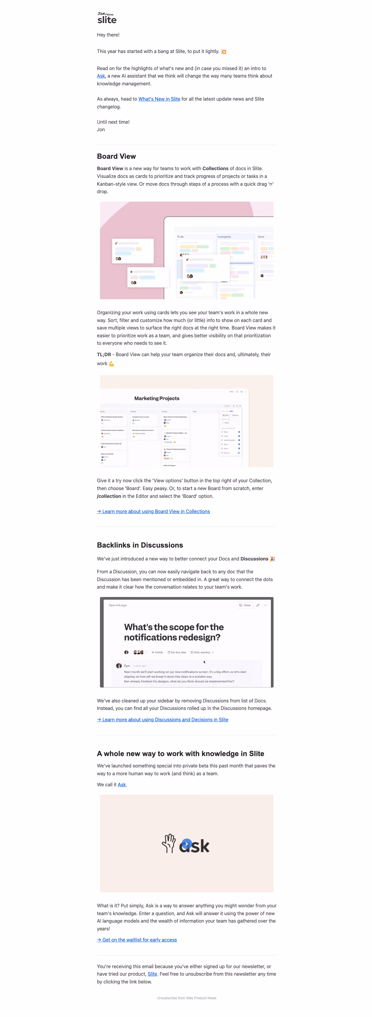 Slite Product Update