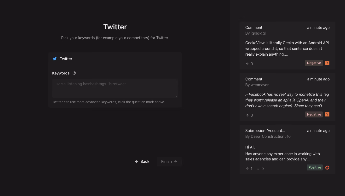 MentionFunnel Account Setup