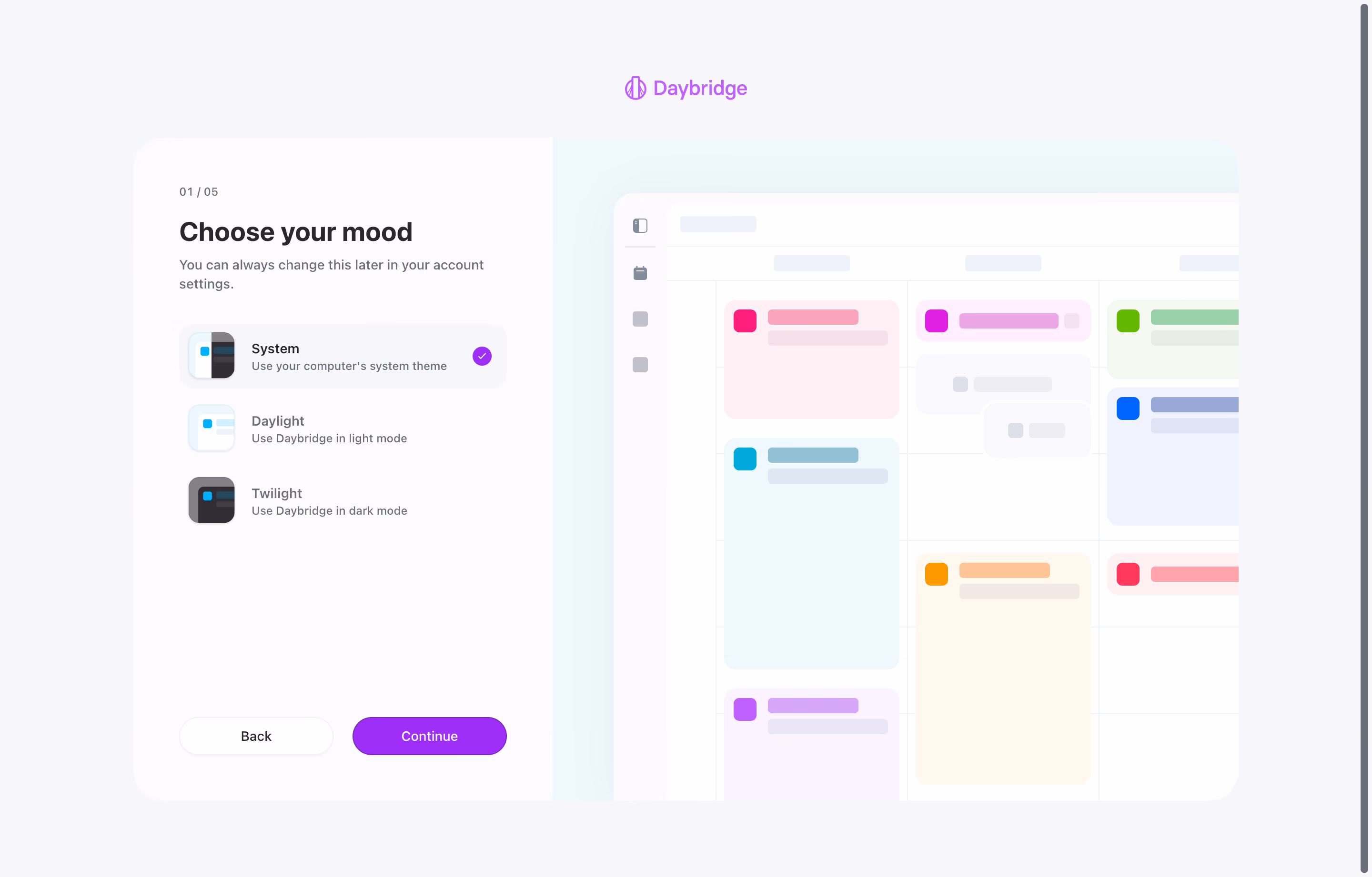 Daybridge User Onboarding