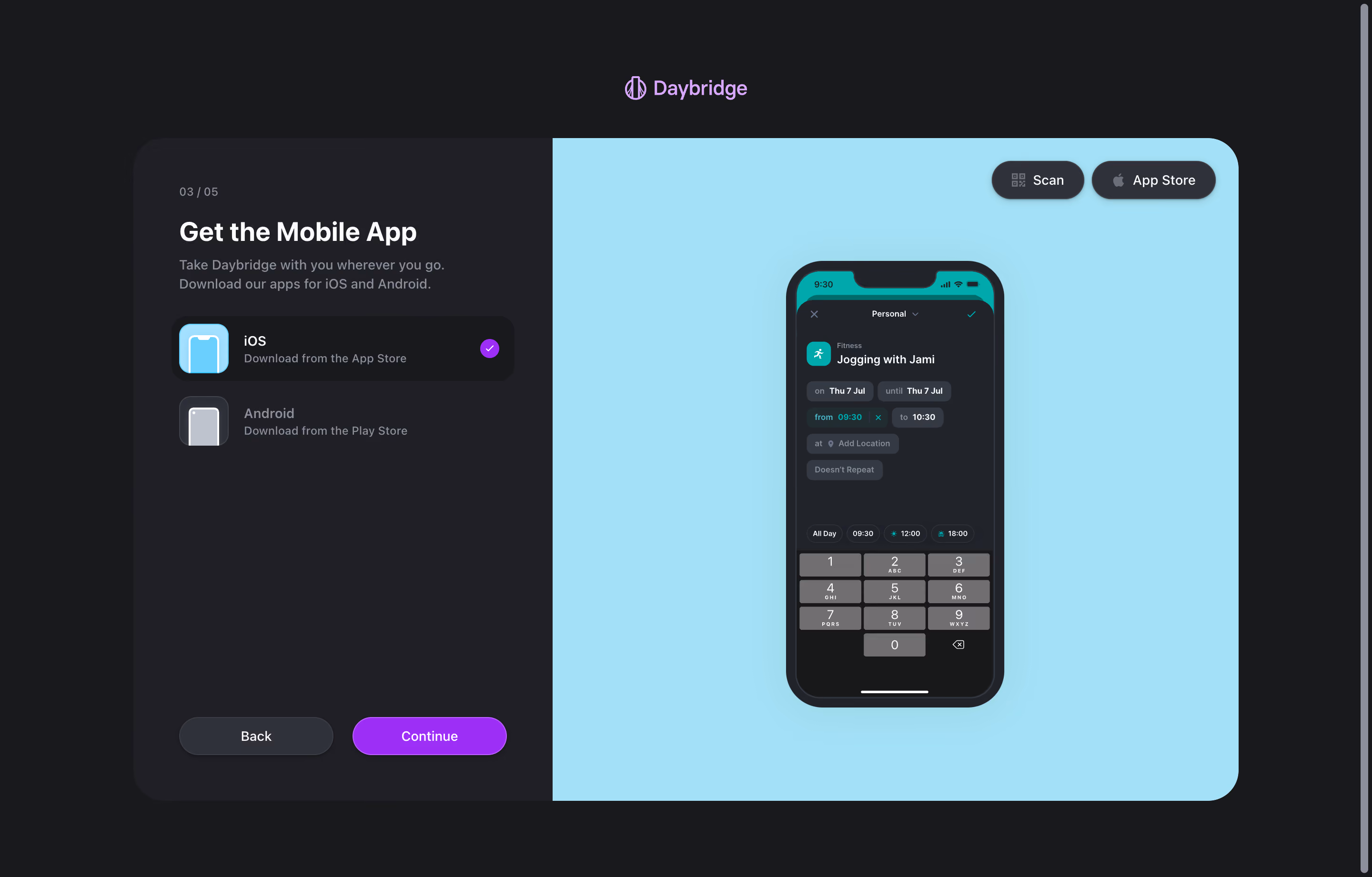 Daybridge User Onboarding
