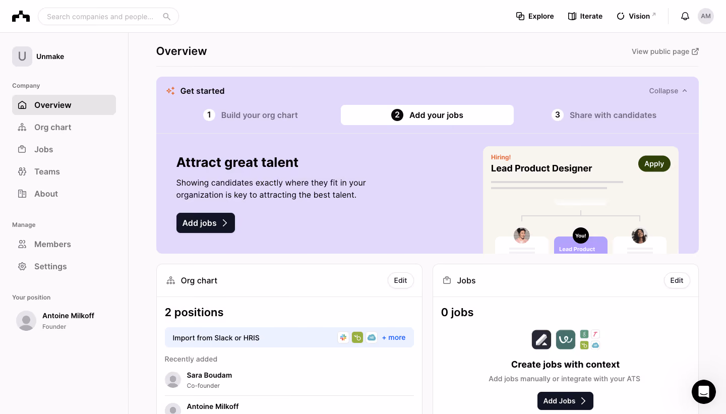 The Org User Onboarding