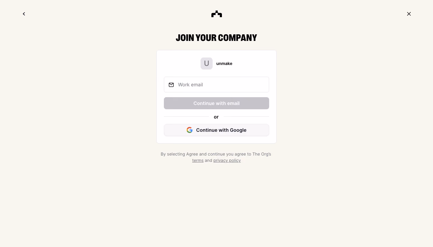 The Org Signup