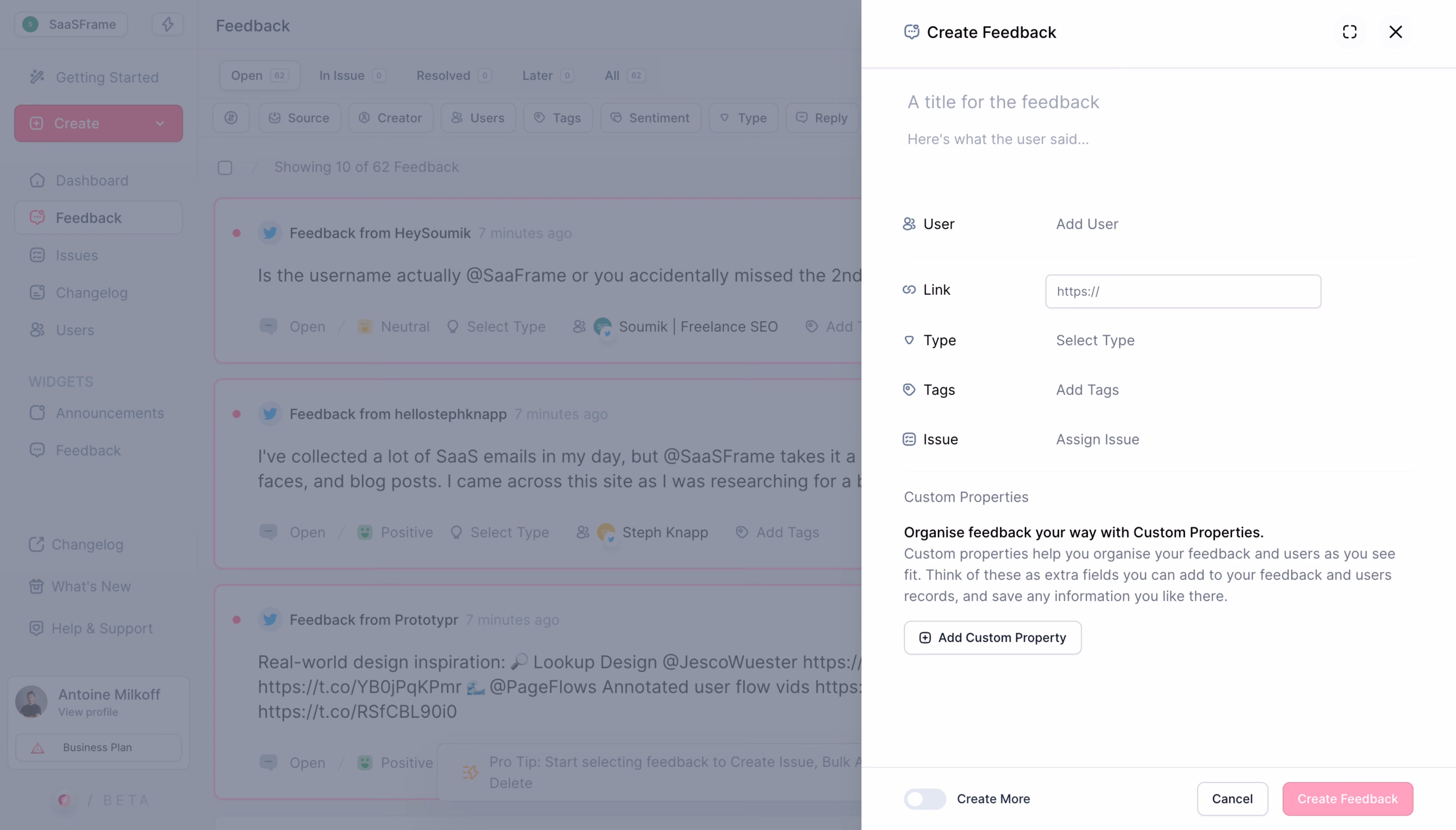 Olvy Create A Feedback