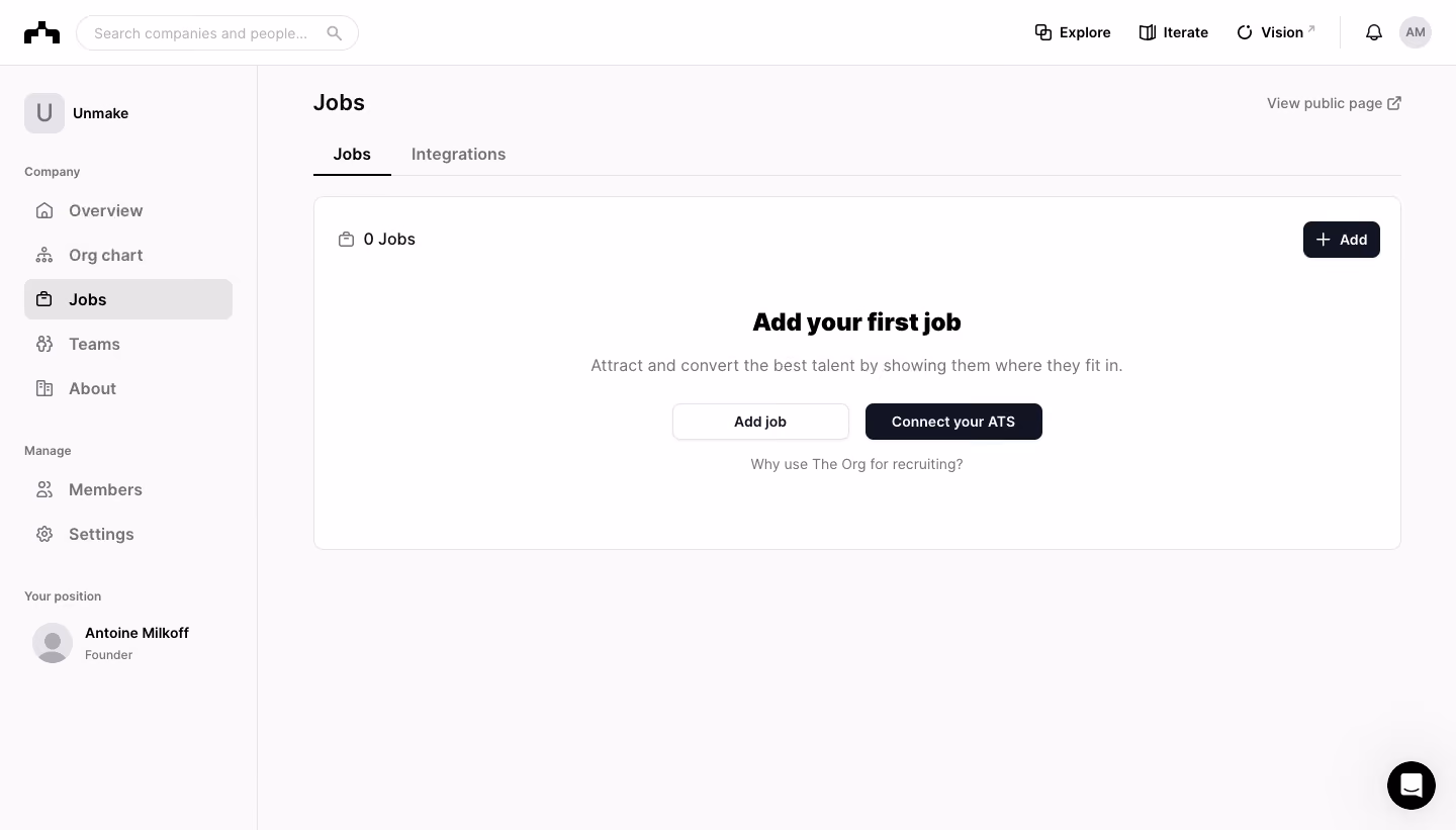The Org Create Job Offer