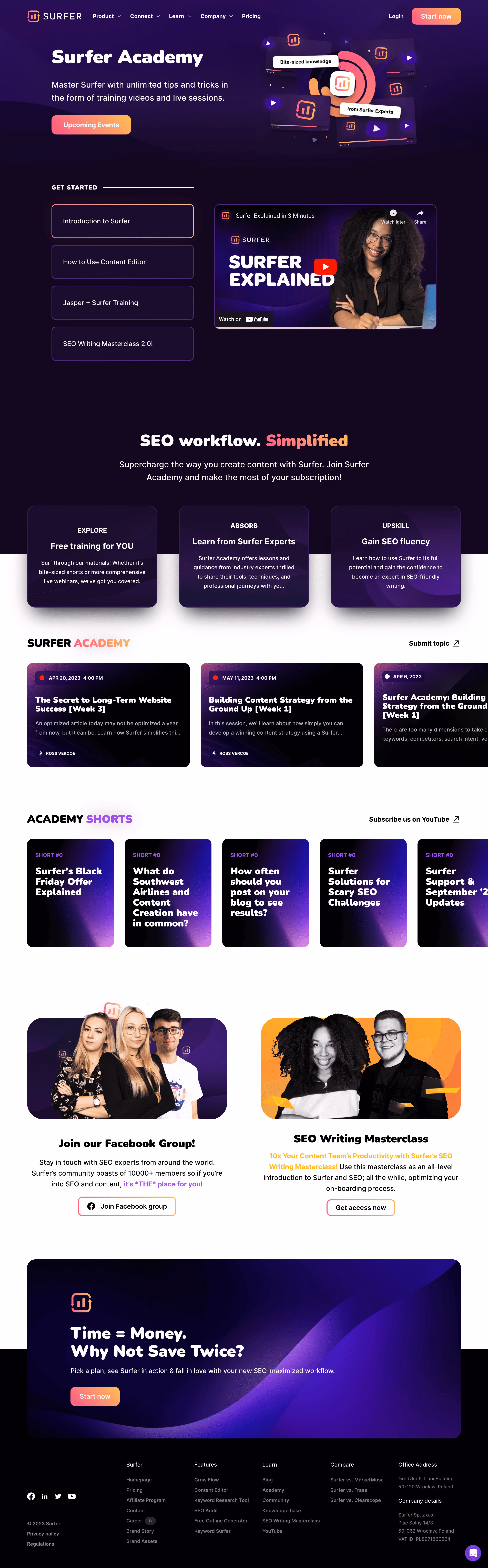 Surfer SEO Academy