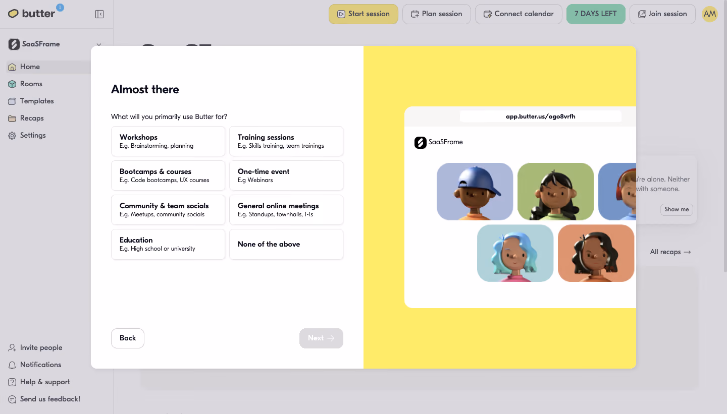 Butter User Onboarding