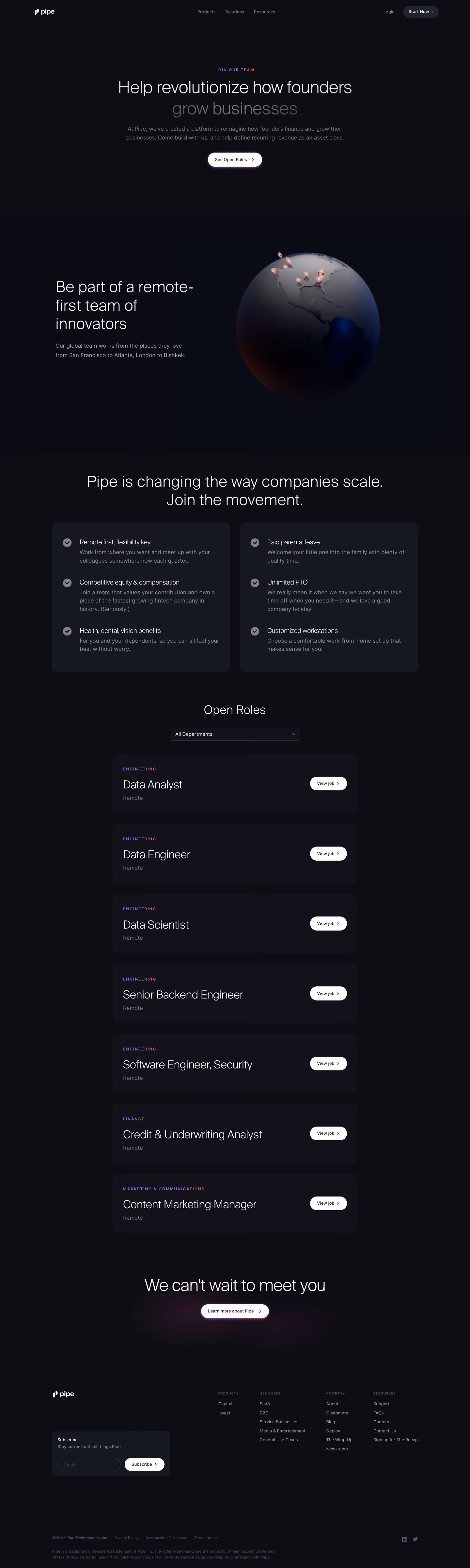 Pipe Careers Page