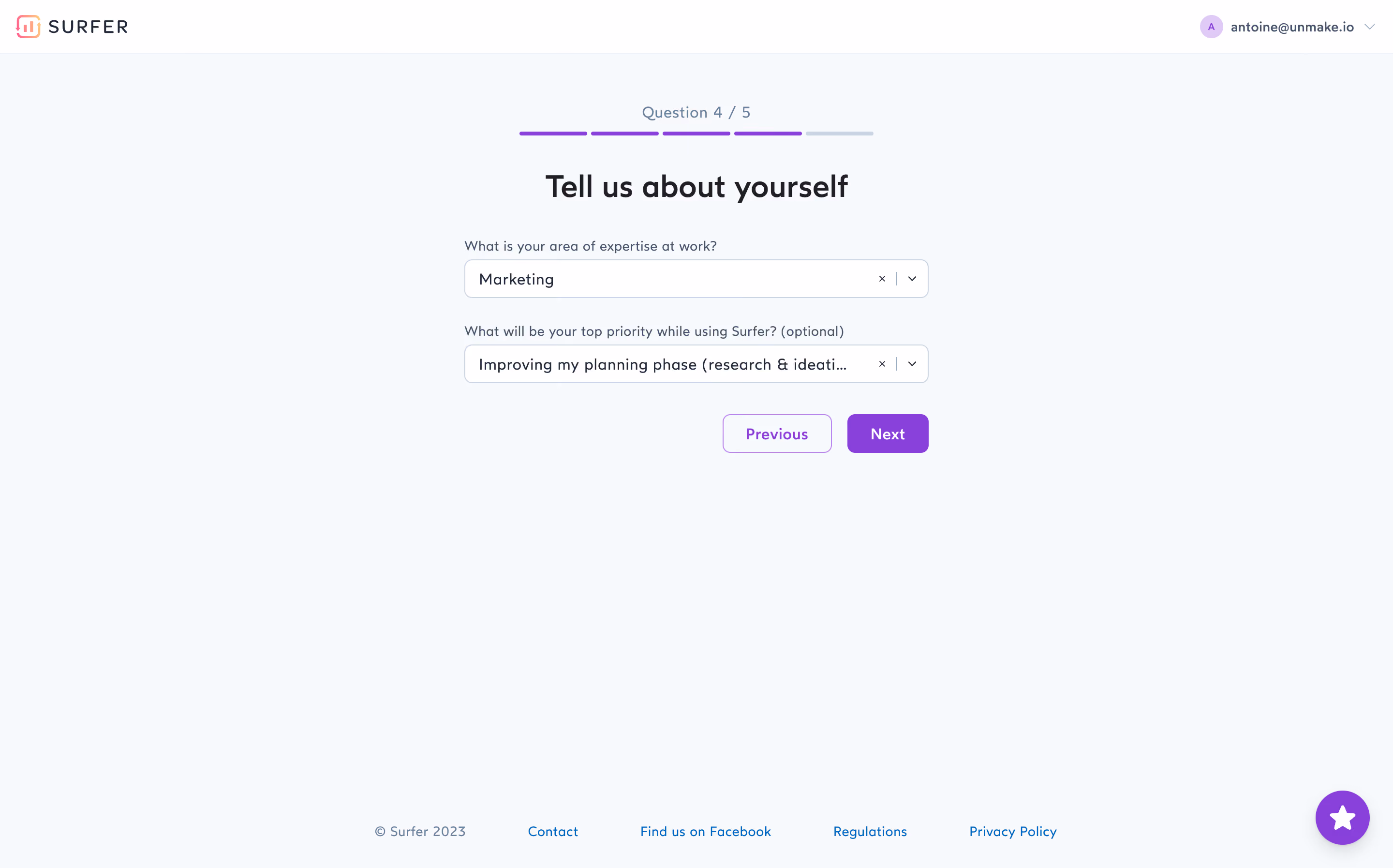 Surfer SEO Account Setup