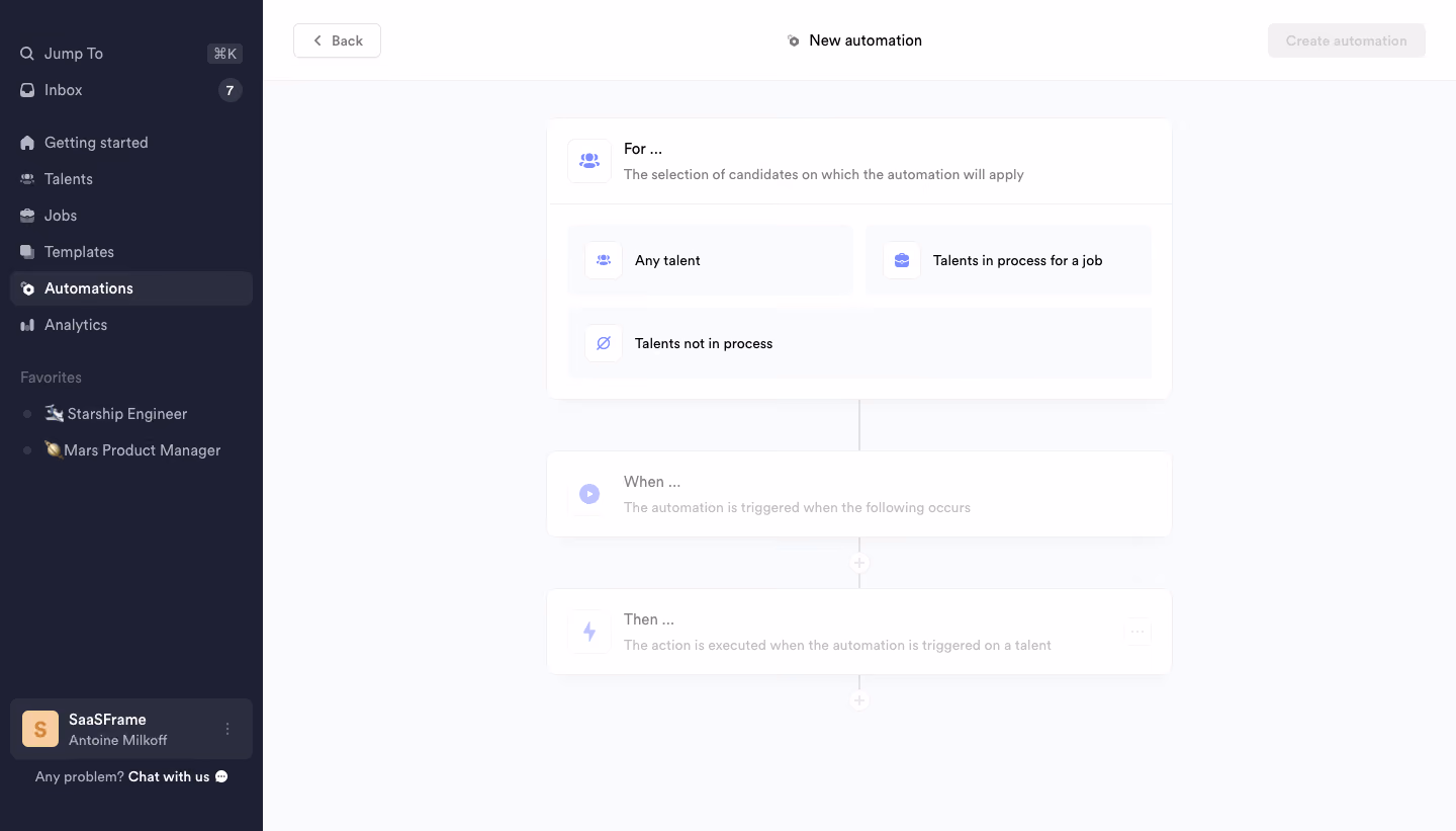 Crew Create automation