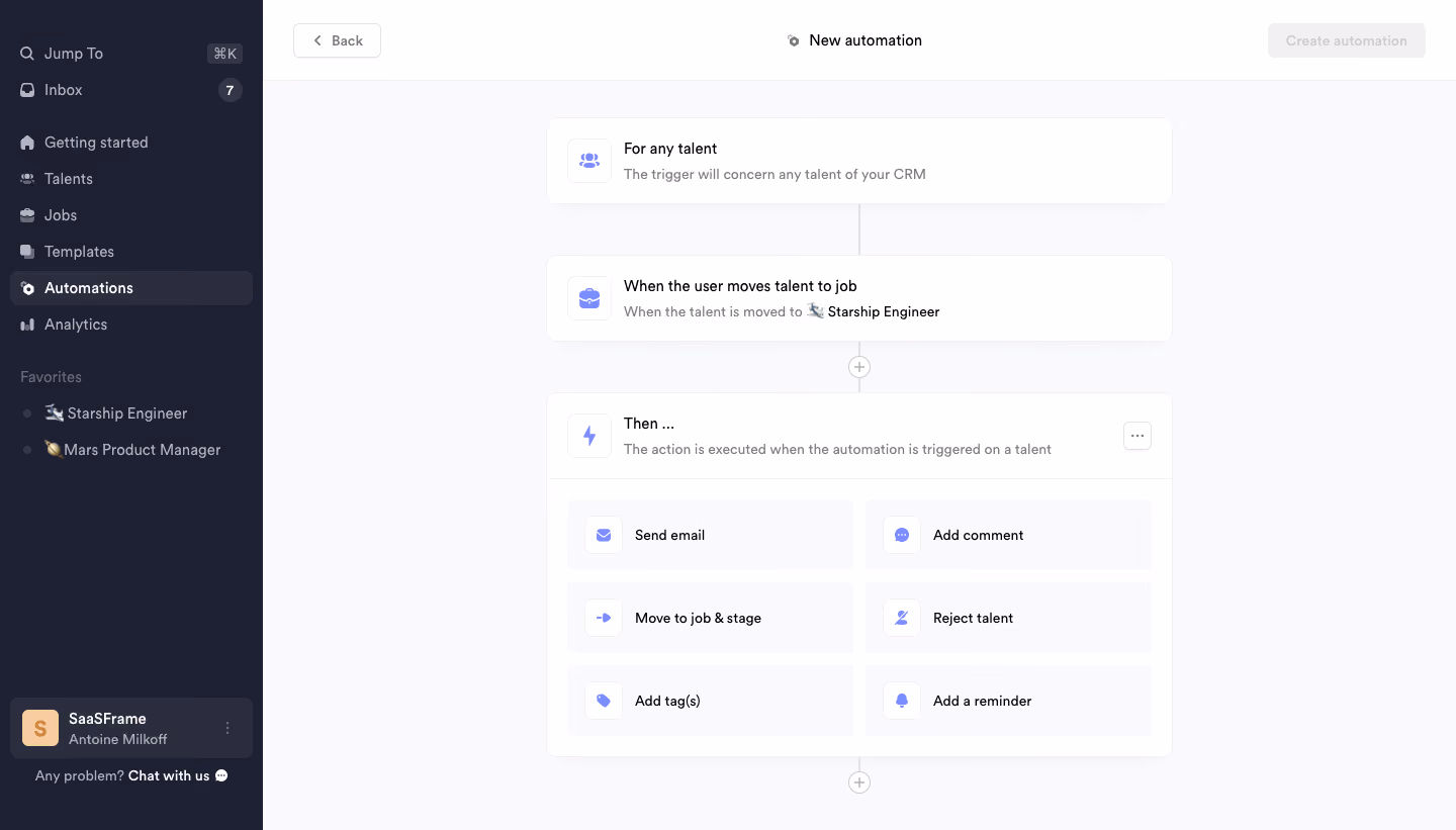 Crew Create automation