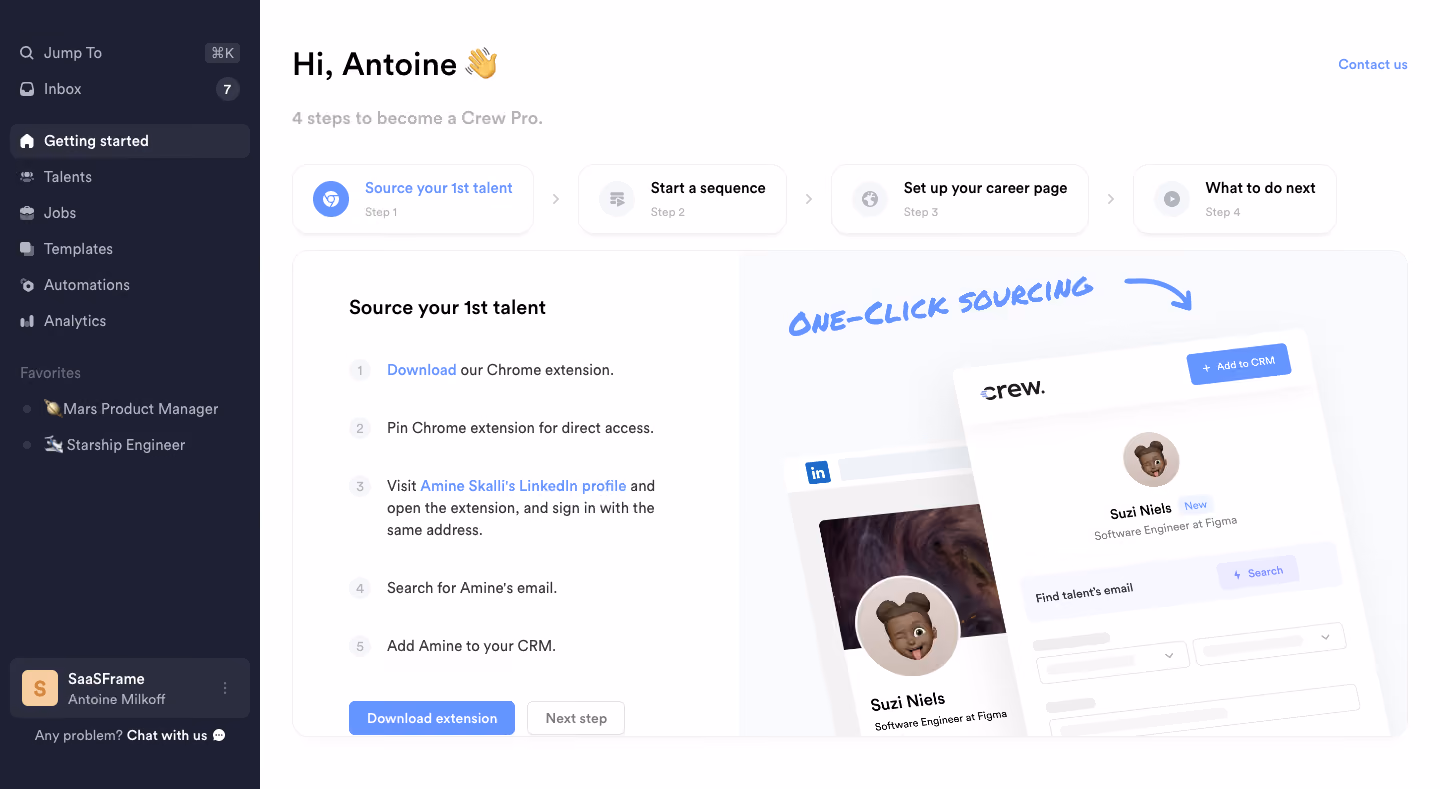 Crew User Onboarding