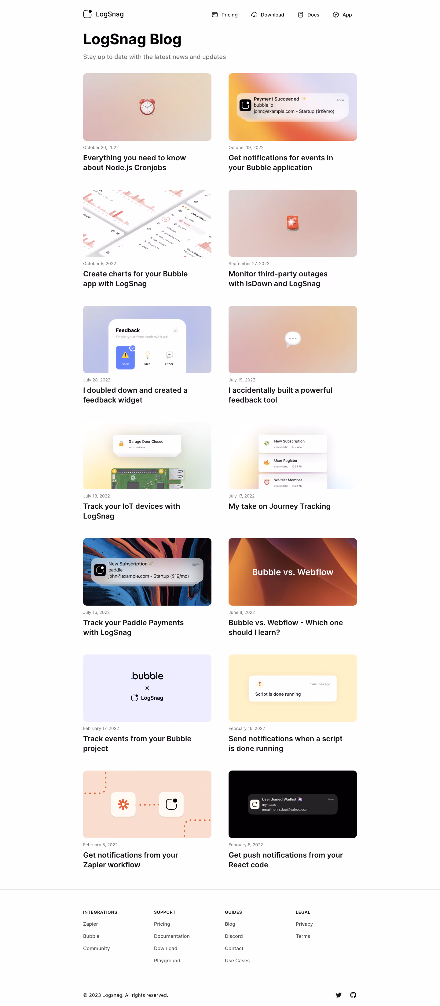Logsnag Blog Feed